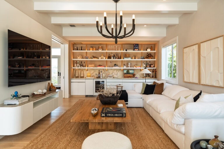 Elegant interior design featuring a cozy, well-lit space with natural light.